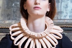 Synergia Collection - Gorget in natural vegetable-tanned leather